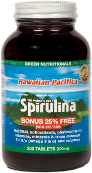 Green Nutritionals Hawaiian Pacifica Spirulina (500mg) 200 Tabs